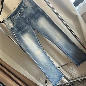 Women’s Classic Washed Blue Fashion Jeans - Casual Straight Fit